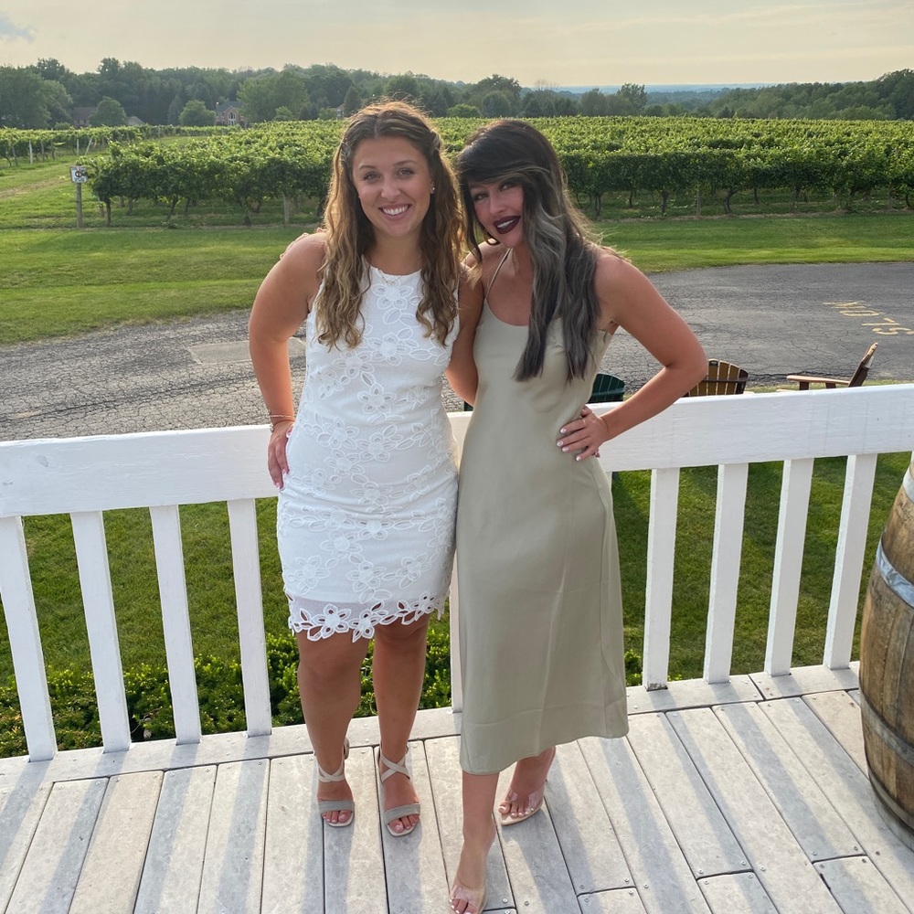 Sage green dress
